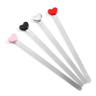 Heart Stainless Steel Bookmark Exquisite Readings Page Mark Stationery for Men Women Simple
