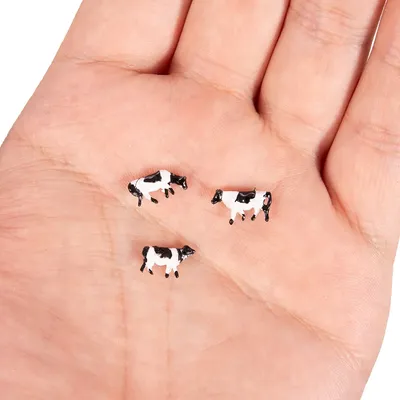 10 x Model Cows N scale 1/160 Miniature Animals Hand Painted for Farm Model Making Model Railway