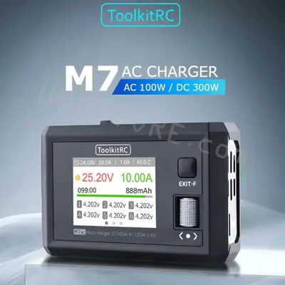NEW ToolkitRC M7AC 100W AC / 300W DC Input XT60 XT30 Output 2-6S Lithium Battery Balance Charger for
