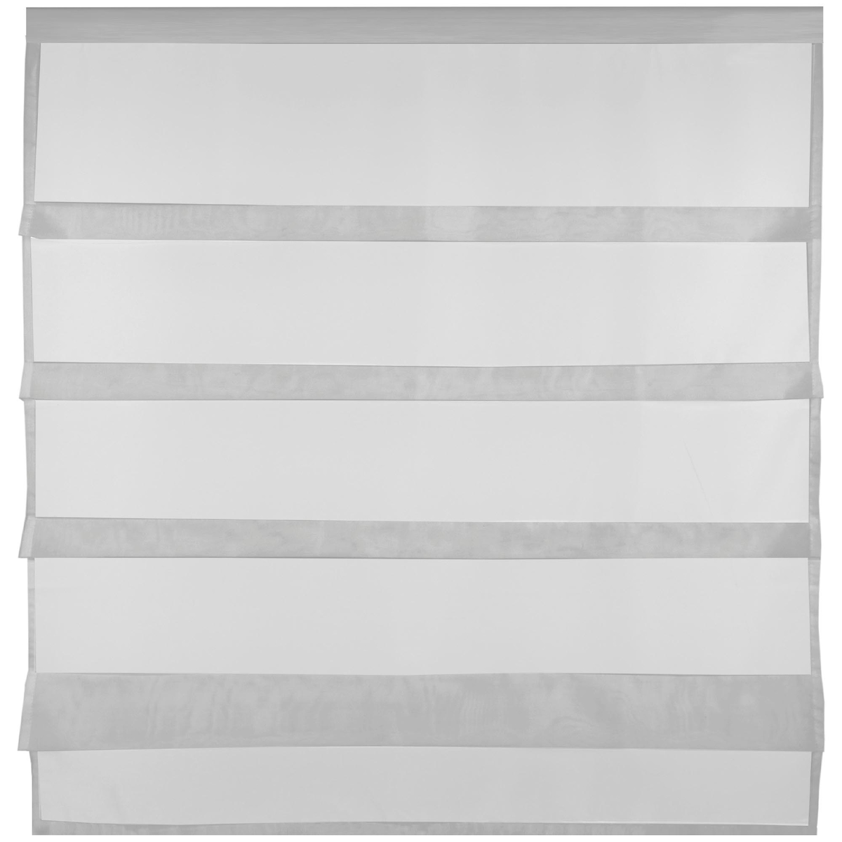 Bestlivings Bistrogardine Raffoptik mit Stangendurchzug "Sky" in 100x110 cm - Grau Image