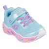 Lauflernschuh SKECHERS "PLAY SCENE-FUN SQUAD", Kinder, Gr. 23, bunt (türkis, multi), Mesh, Lederimitat, kontrastfarbene Details, animal-print, sportlich, Schuhe, Sneaker mit bunten Motiven verziert, Größenschablone zum Download