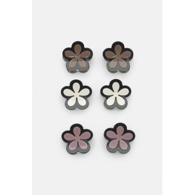Pack Of 6 Flower Hair Clips