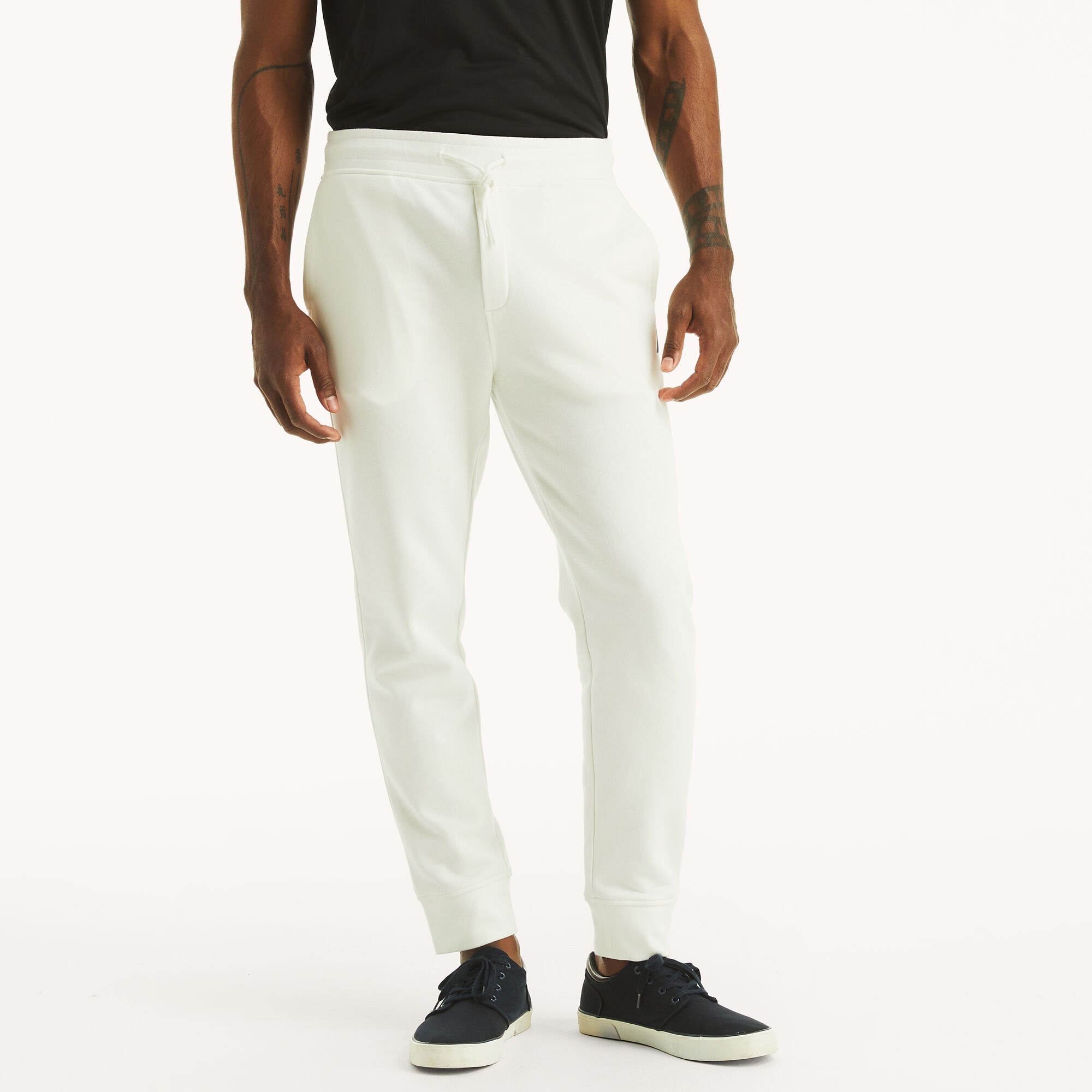 Nautica Men's Fleece Jogger 134 (Sail White), S