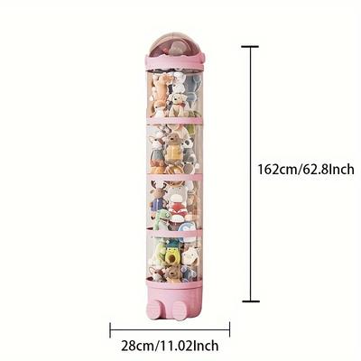 TEMU 1 Toy Storage Bucket, Pe Transparent Display Tube, Easy Loading And Unloading And Cleaning, , Can Hold 40 To 80 Dolls Image