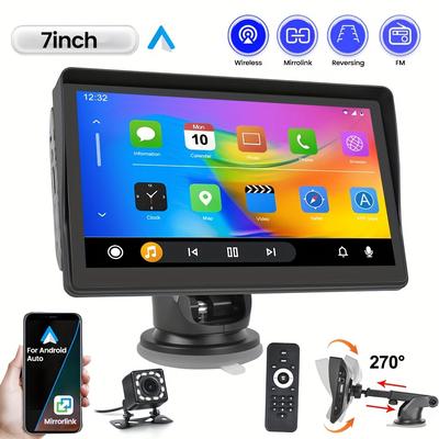 TEMU 7-inch Screen Support Carplayer/ For Auto Car Radio Stereo, Support Portable Smart Player With Rear Camera