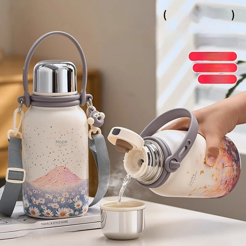 GIANXI Edelstahl-Vakuumflaschen, Eisbecher, Kaltisolierbecher, tragbare Tasse, Thermosbecher, bringt eine Thermoflasche mit hoher Kapazität Image