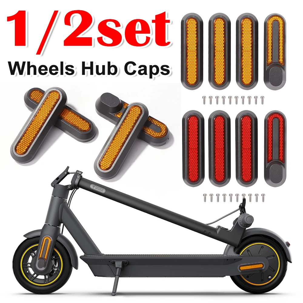 ["4-8PCS Rad Abdeckung Schützen Shell Für Xiaomi Elektrische Roller M365 Pro 2 Vorne Hinten Sicherheit Reflektierende Rohr nacht Reflektor Teile"] Image