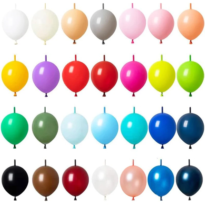 50/30/10 Stück Verbindungsballon-Verbindungsballons, 6/12 Zoll, metallische Chrom-Latexballons für Geburtstag, Weihnachten, Hochzeit, Party-Dekoration Image