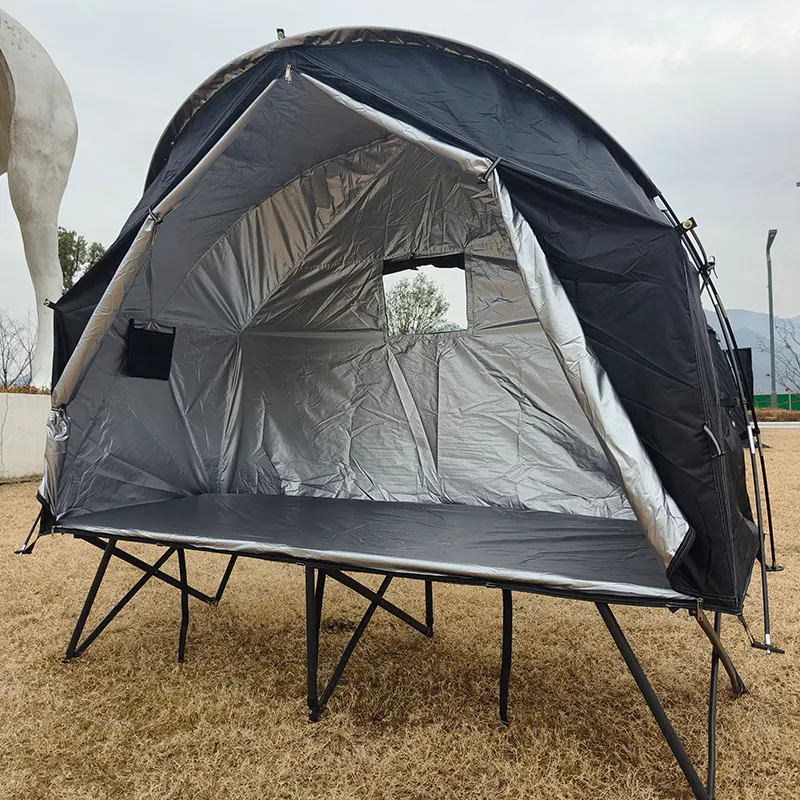 Tragbarer Outdoor-Haven: Das leichte, multifunktionale Campingzelt im Boden, ultraleichtes 2 kg + Kinderbettzelt Image