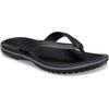 Zehentrenner CROCS "Crocband Flip", Herren, Gr. 43, schwarz (schwarz, grau), Croslite, sportlich, Schuhe, Sommerschuh, Schlappen, Poolslides, Dianette, zum Baden