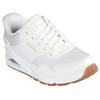Slip-On Sneaker SKECHERS "UNO-SIMPLIFIED SLIP-IN", Damen, Gr. 39, weiß, Textil, Lederimitat, sportlich, Schuhe Sneaker, Keilsneaker, Slipper mit integrierter Slip-Ins Technologie