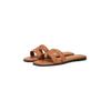 Pantolette TOMMY HILFIGER "TH LOGO STRAP MULE", Damen, Gr. 41, braun, Leder, modisch, Schuhe, Bequemschuh, Sommerschuh, Flats mit TH-Logo