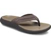 Zehentrenner CROCS "Yukon Vista II Flip", Herren, Gr. 45, braun (espresso), Lederimitat, sportlich, Schuhe, Sandale, Sommerschuh mit Ziernaht