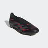 Fußballschuh ADIDAS PERFORMANCE "PREDATOR LEAGUE LACELESS FG/MG", Gr. 39, core schwarz, grau four, lucid rot, Synthetik, sportlich, Schuhe