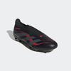 Fußballschuh ADIDAS PERFORMANCE "PREDATOR LEAGUE LACELESS FG/MG", Gr. 47, core schwarz, grau four, lucid rot, Synthetik, sportlich, Schuhe