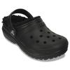 Clog CROCS "Classic Lined Clog", Kinder, Gr. 22, schwarz, Croslite, Basic, Schuhe, Kindergartenschuh, Hausschuh mit kuscheligem Futter