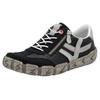 Slip-On Sneaker RIEKER, Damen, Gr. 42, schwarz (schwarz, grau), Leder, Lederimitat, kontrastfarbene Details, sportlich, Schuhe, Halbschuh, Schlupfschuh, Freizeitschuh mit weicher Innensohle