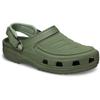 Clog CROCS "Yukon Vista II LiteRide Clog", Herren, Gr. 41, khaki, army grün, Croslite, Lederimitat, sportlich, Schuhe, Sommerschuh, Gartenschuh, Trekking, mit komfortablem Fersenriemen