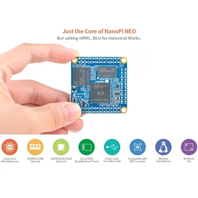 Choice+Pi Nano Neo Core LTS(512MB DDR RAM & 8GB eMMC)Allwinner H3 Quad