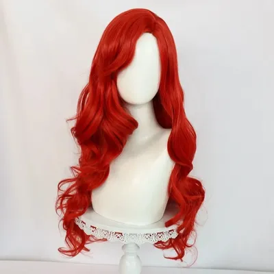 Body Lucky Girl Ruby Gillman Cosply Wig 26 Inch Red Long Curly Synthetic Wig Anime Halloween Wig