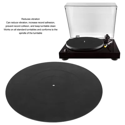 Vinyl Record Mat Turntable Platter Mat Vibration Reduction Static Resistant Professional Vinyl