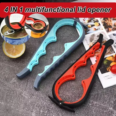 4 In 1 Multifunctional Bottle Opener New Multi-purpose Can Screw Cap Opener Can Opener Non Slip And