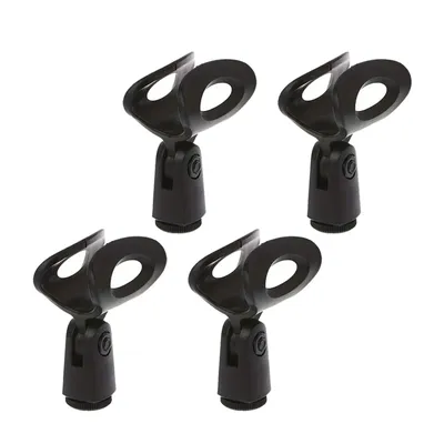 4pcs Microphone Clip Adjustable Mic Holder Clamp For Desktop Floor Standing Microphones Stand