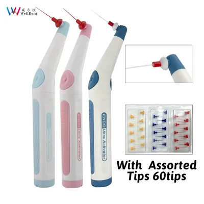 Dental Sonic Irrigator Tips Endo Activator Wireless Ultrasonic Washing Tooth with 60 Tips USB