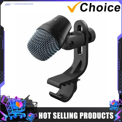 E904 Wired Dynamic Microphone Professional E904 metal Cardioid Instrument Drum Mic with Clip Arm