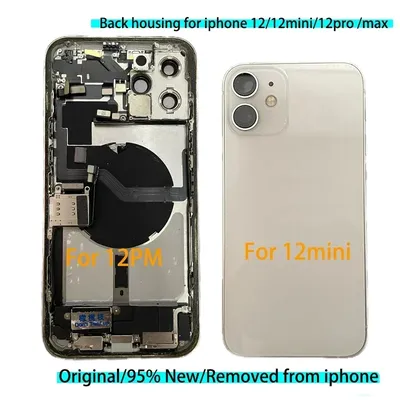 Original back shell for iPhone 12 12pro Max battery back cover full assembly 12mini rear housing,