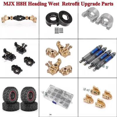 MJX H8H Heading West 1/8 RC Climbing Car Parts Stainless Steel Chassis Armor Bridge Side Weight