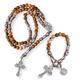Nazareth Store Gemstone Rosary Beads Paracord Rugged Set Healing Stone Beads St.Michael Rosary Necklace and St.Benedict Corded Bracelet Strong and Heavy Catholic Set For Men and Womens, Gemstone