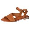 Sandale MUSTANG SHOES, Damen, Gr. 40, braun (cognacfarben), Lederimitat, casual, Schuhe, Sommerschuh, Sandalette, Riemchensandale in asymmetrischer Form