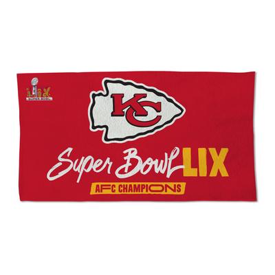WinCraft Kansas City Chiefs 2024 AFC Champions Locker Room 22" x 42" Double-Sided Celebration Towel Image
