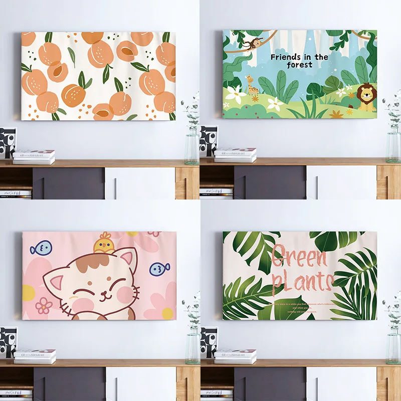 55-Zoll-TV-Abdeckung, Staubschutz, Monitor-Staubschutz, geeignet für 24 Zoll 32 Zoll 43 Zoll 50 Zoll 55 Zoll 60 Zoll 65 Zoll 70 Zoll 75 Zoll Smart TV LCD-TV-Innendekoration, staubdicht Image