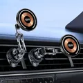 Caricatore wireless magnetico per presa d'aria per auto da 15 W Supporto per telefono pieghevole in alluminio con rotazione a 360 gradi per Iphone 15 14 13 12 11 Pro Max Samsung