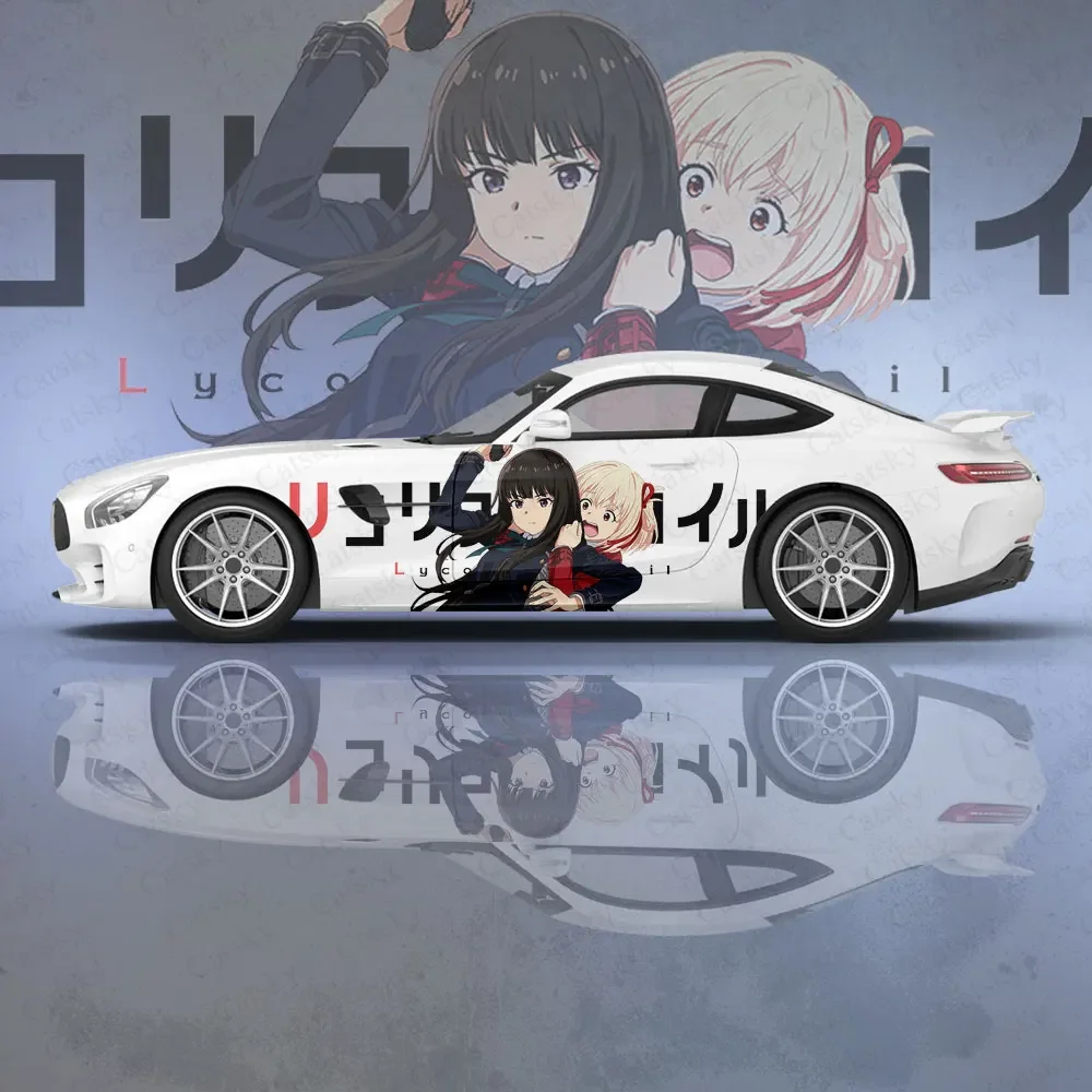 Anime Lycoris Recoil Auto Zubehör Körper Aufkleber Anime Itasha Auto Seite Aufkleber Aufkleber Körper Aufkleber Auto Dekoration Aufkleber Image