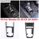 Auto Console Centrale Del Cambio Pannello Telaio Decorazione Della Copertura Trim ABS Accessori In Fibra di Carbonio Per Mazda CX-30 CX30 2020 - 2025