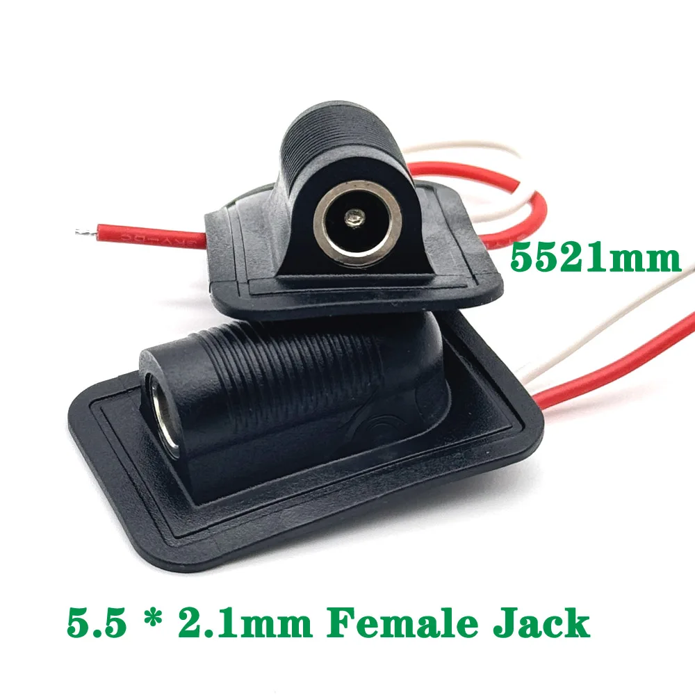 1/3 Stück 5521 mit Kabel, kabelgebunden, DC-Stromversorgung, 5,5 x 2,1 mm, DC-Buchse, Hochstrom, alle Buchsen, Netzstecker 5521-Stecker Image