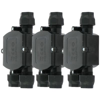 Arum Lighting - Satz von 3 wasserdichten Verbindungsboxen 3 Wege mit automatischem Stecker IP68 Image