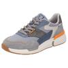 Sneaker RIEKER SPORT, Herren, Gr. 45, grau, jeansblau kombiniert, Veloursleder, Lederimitat, Textil, sportlich, Schuhe, aus der neuen Christoph Kramer Kollektion, mit atmungsaktivem Futter