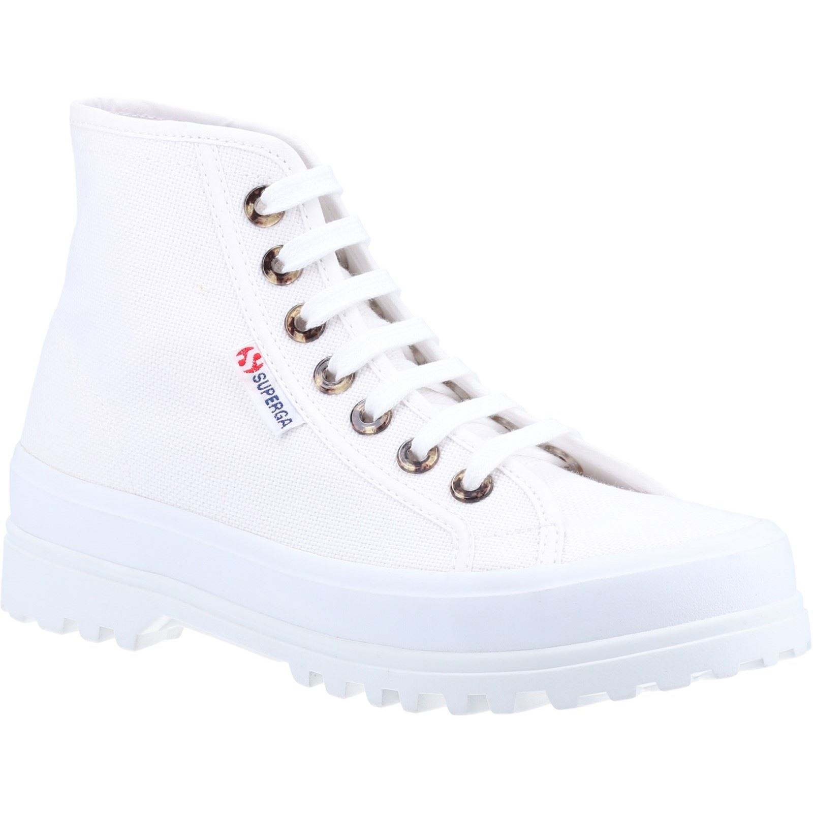 Superga 2341 Alpina Harz Ösen 100% Baumwolle Damen Weiß Stiefel