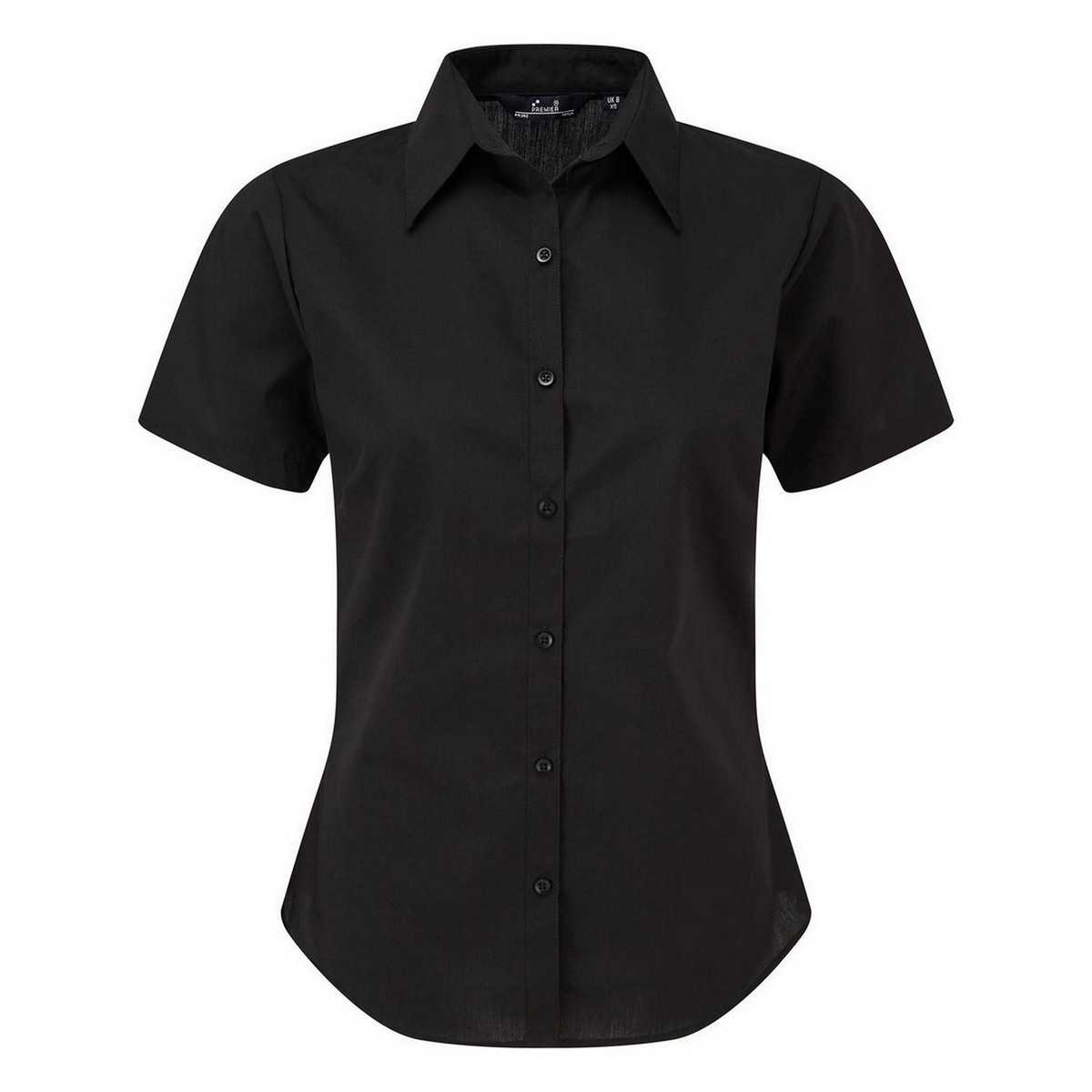 Premier Kurzarm-Popeline-Bluse / Schlichte Arbeitshemden (Schwarz) Image