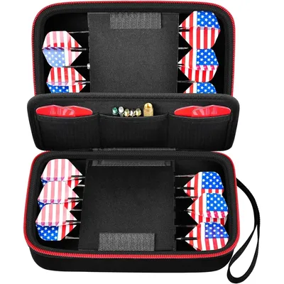 Dart Case Holder Bag for 12 pcs Steel and Soft Tip Darts Set, Storage Organizer Holds 12 Darts and