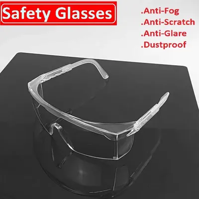 Clear Safety Work Glasses Anti-Fog Scratch Resistant Wrap Around Lenses ANSI Z87 Certified UV