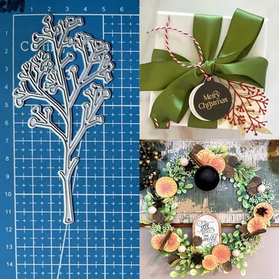 Lucky Goddess Metal Cutting Dies Baby’s Breath Branches Diy Scrapbooking Photo Album Decorative