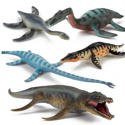 Realistic Jurassic Ancient Beasts Prehistoric Biological Model Solid Plesiosaur Dinosaurs Action