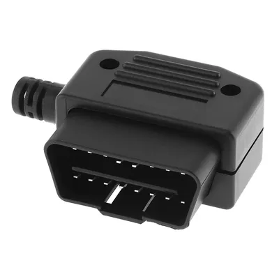 OBD II OBD2 L-Type 16 Pin Male Auto Car Connector Cable Wire Sockets Connector Plug with Shell and