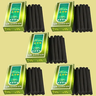 Wholesale 5 Boxes Through Hole Slight Smoke Moxa Stick Wild Wormwood Moxibustion Roll Warm Meridian