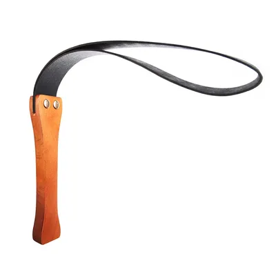 51cm Double Layer Leather Paddle Riding Crops Flogger Horsewhips Spikes Wooden Handle Spanking